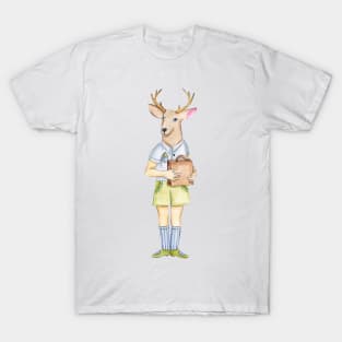 Funny Vintage Deer in Retro Style T-Shirt